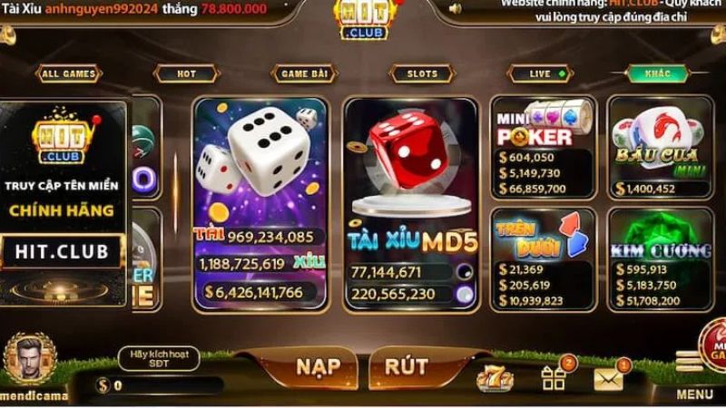 Hệ thống cung cấp rất nhiều hình thức game tài xỉu khác nhau