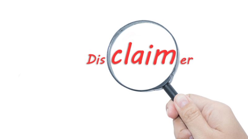 Những miễn trừ trách nhiệm về mặt pháp lý luôn rõ ràng
